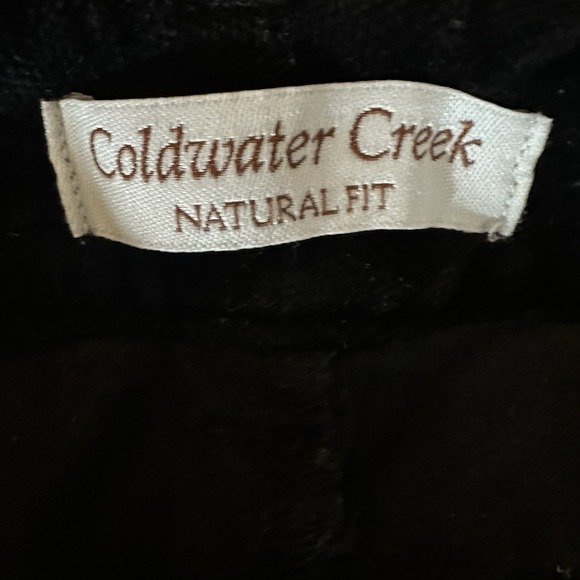 Coldwater Creek Natural Fit Corduroy Pants Black straight leg Size L (14-16) - Picture 7 of 10